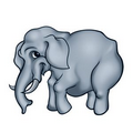 Gray Elephant Temporary Tattoo